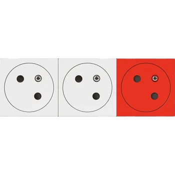 Elektrická zásuvka LEG 077190L MOSN LINK ZÁ.4X2P+T KLIP.ZAR.R+W