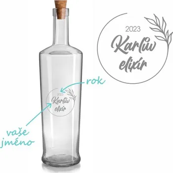 Pískovaná láhev Olea Piede Elixír 0,7 l