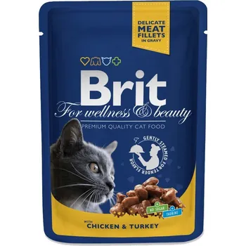 Brit Premium Cat kapsa with Chicken & Turkey 100g (min. odběr 24 ks)