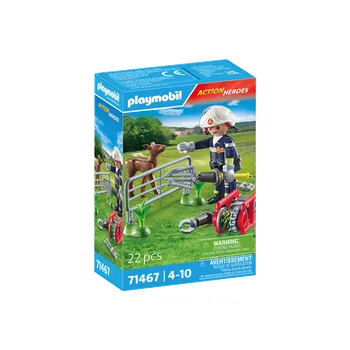 Stavebnice Playmobil Hasič při záchraně zvířat PLAYMOBIL® 71467