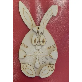 Stavební deska Výřez z překližky, O40, KRÁLÍČEK-KLUK, 6,2x12,2cm, 1ks