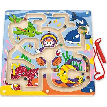Dřevěná hračka Dřevěný magnetický labyrint Viga Mořský svět