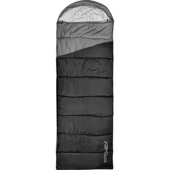 Spokey POLARIS 350 Spací pytel mumie/deka, -9°C, černo-šedý + DÁREK
