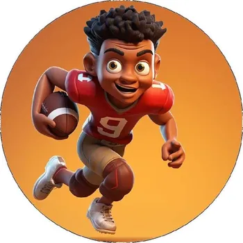 Jedlá dekorace na dort Jedlý papír hráč amerického fotbalu 19,5 cm