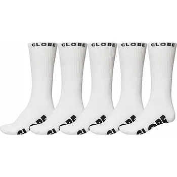 Pánské ponožky Ponožky Globe WHITEOUT SOCK 5 PACK White velikost 7-11