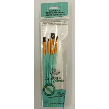 Umělecký štětec Malířské štětce 4ks ,,Black Taklon Shader " 2,4,8,12