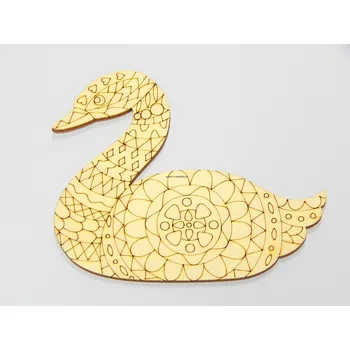 Stavební deska Výřez z překližky, L85/1, antistresový, LABUŤ-velká, 16,7x14cm, 1ks