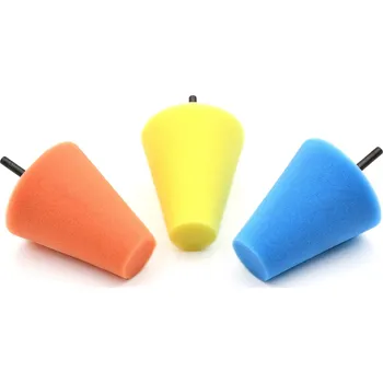 GEKO G00328 Houbičky lešticí na stopce, kužel, tvrdosti T40 - T80, 3 kusy