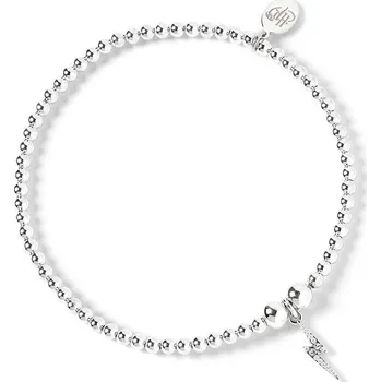 Náramek Harry Potter Stříbrný náramek z kuličkových korálků s přívěskem Blesku