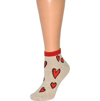 Dámské ponožky Magnetis ponožky dámské 13532 srdce - šedá, 37-41