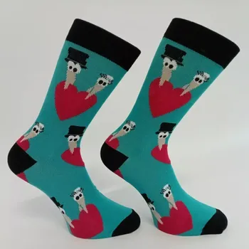 Dámské ponožky Dámské ponožky Trepon Čáp, zelené (dámské bavlněné vzorované ponožky)