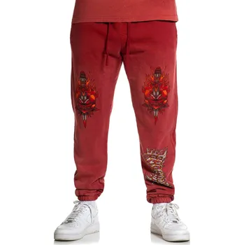 Pánské kalhoty kalhoty pánské (tepláky) AFFLICTION - TOXIC TAVERN - VTG.RED POTASSIUM SPRAY - XXL