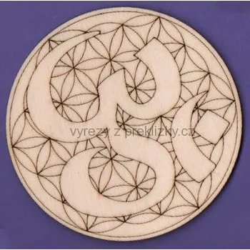 Stavební deska Výřez z překližky, D47, antistresový, ÓM-KVĚT ŽIVOTA, 9,6cm, 1ks