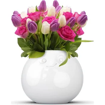 Váza 58products Usmívající porcelánová váza 58products | bílá