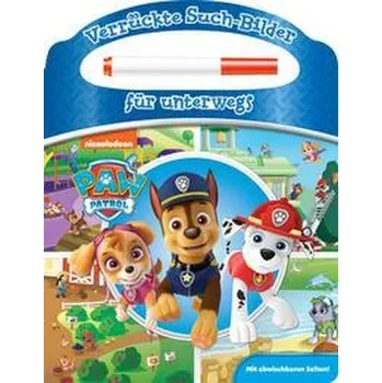 První čtění PAW Patrol - Verrückte Such-Bilder für unterwegs - Wimmelbuch - Pappbilderbuch mit Stift und abwischbaren Seiten