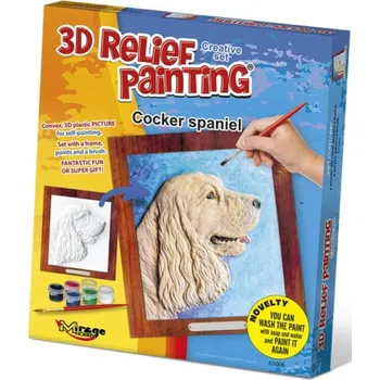 omalovánky 3D reliéfní obrázek 19x21cm Kokršpaněl