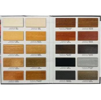 Olej na dřevo Vzorník barevných odstínů BBB napouštěcího oleje a penetrační lazury BBB BARVY VZOR 001