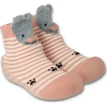 Capáčky Botičky Befado 002P027 starorůžová proužek 22