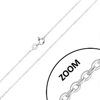 Řetízek Řetízek ze stříbra 925 - kolmo napojovaná oválná očka, lesklé hrany, 1,3 mm