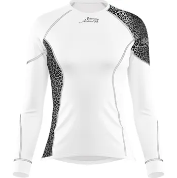 Dámské funkční triko dlouhý rukáv LEO bílá/šedá Bamboo Ultra