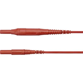 Měřicí kabel Schützinger MSFK B441 / 1 / 200 / RT měřicí kabel zástrčka 4 mm zástrčka 4 mm červená 1 ks
