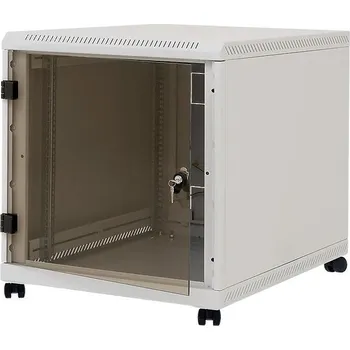 Rozvaděč TRITON 19'' kontejnerový rack 12U,hl.80cm, nosn.200kg, př. i zad.dveře perforace, šedý RCA-12-L68-CAX-A1-OZA