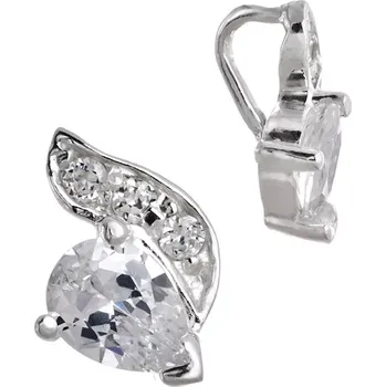 Přívěsek Stříbrný přívěsek 925 se zirkonovou slzou ve vlnce