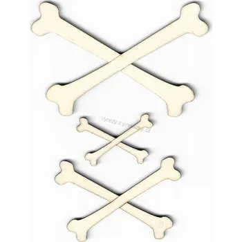 Překližka Výřez z překližky, H31/3, ZKŘÍŽENÉ KOSTI-malé, 4,5x2,9cm, 1ks