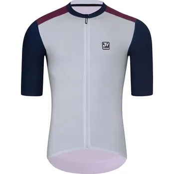 cyklistický dres HOLOKOLO Cyklistický dres s krátkým rukávem - TECHNICAL - bordó/šedá XS