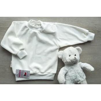 AMÁLKA Plyšová mikina, smetanová Velikost: 68