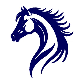 Samolepící dekorace SAMOLEPKA Kůň 106 levá vlající hříva (23 - tmavě modrá) NA AUTO, NÁLEPKA, FÓLIE, POLEP, TUNING, VLASTNÍ TEXT, TISK, AUTOSAMOLEPKY.cz, POLEPY, OBRÁZEK, LOGO, SAMOLEPKY