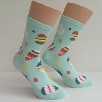 Dámské ponožky Dámské ponožky Trepon Easter, mintové (dámské bavlněné velikonoční ponožky)