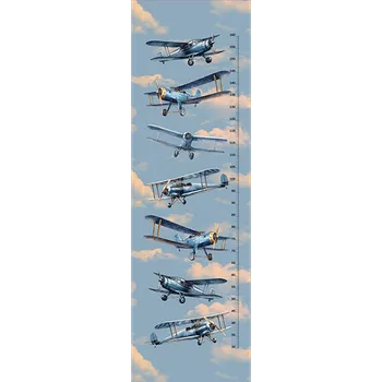 Takoy dětský metr na zeď modrá