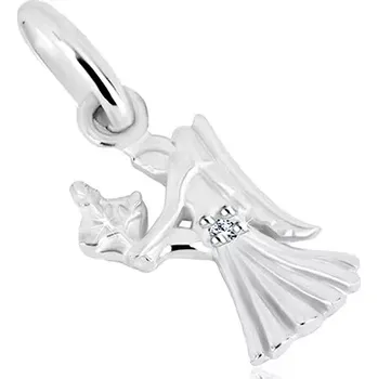 Přívěsek Přívěsek ze stříbra 925 - děvče s křídly a klásky pšenice, znamení PANNA