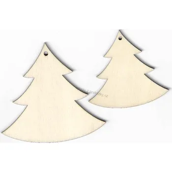 Překližka Výřez z překližky, K29/2, VÁNOČNÍ STROMEK OBLÝ-malý, 7,2x7cm, 1ks