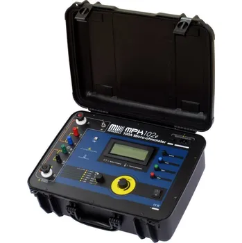Revizní přístroj Megabras MPK-102e - Měřič malých odporů s testovacím proudem do 100 A