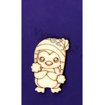 Překližka Výřezy z překližky, G52/2, TUČŇÁK S KULICHEM-malý, 5,2x3,3cm, 1ks