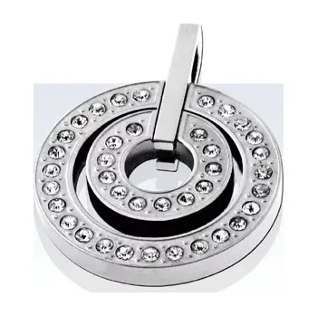 Přívěsek Přívěsek z chirurgické oceli, malý a velký kruh se zirkony