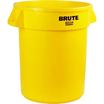 Odpadkový koš Kulatý kontejner BRUTE 121 l - žlutá