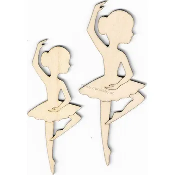 Stavební deska Výřez z překližky, L23/1, BALETKA I.-velká, 6x14,5cm, 1ks