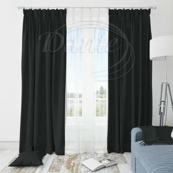 Dante Látka Blackout UNI 126 černý na závěsy, polštářky - 50 x 50 cm