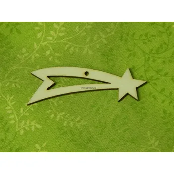 Stavební deska Výřez z překližky, V35/3, KOMETA VYŘÍZLÁ-malá, 5,7x2cm, 1ks