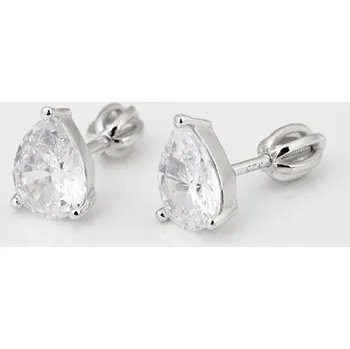 Náušnice Stříbrné náušnice pecičky se zirkony STNAU1760F