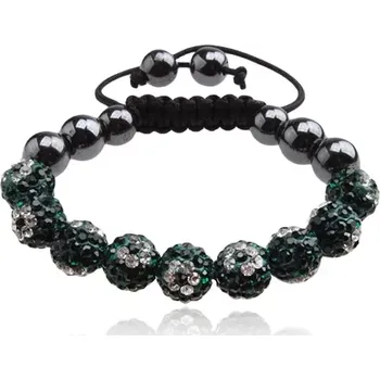 Náramek Šperky Eshop Shamballa náramek zelená 170 mm