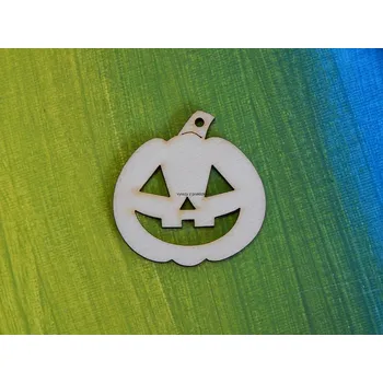 Dřevěná hračka Dřevěný výřez, H10/3(487c), HALLOWEENSKÁ DÝNĚ I.-malá, 3,5x3,5cm, 1ks