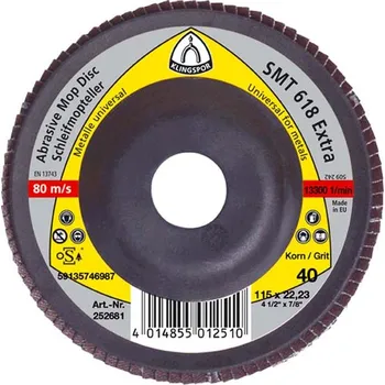 Brusný kotouč Kotouč brusný lamelový rovný 115x22,23mm zrno 40