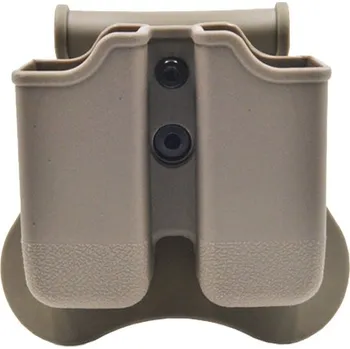 Airsoft Amomax Opaskové polymerové pouzdro pro dva zásobníky pistole G série - FDE