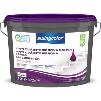 barva na zeď Swingcolor Vinylová barva, sněhobílá, polomatná, 10 l 6211 T0010 0