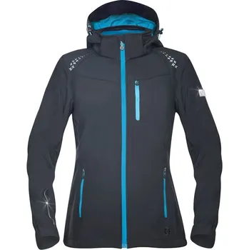 Dámská softshellová bunda Ardon Dámská softshellová bunda FLORET černá, tyrkysové zipy vel.4XL
