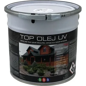 Olej na dřevo TOP olej UV 2,7lt - polymerovaný (vařený) přírodní olej na dřevo, který se nemusí tónovat, vytváří odolný lakový film a nemusí s BBB BARVY OLE TOPUV 02700